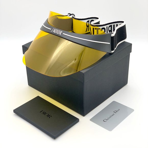💯 NEW DIOR CLUB 1 OTL Yellow Visor Hat DIORClub1 - Picture 1 of 15